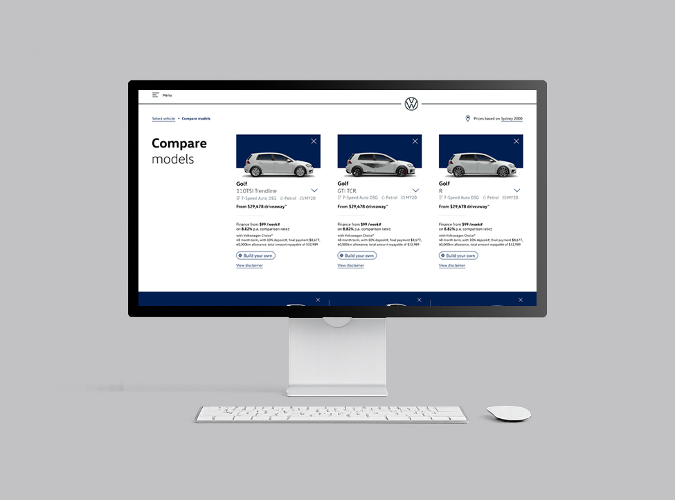 Volkswagen Car Comparison Tool React Frontend Development